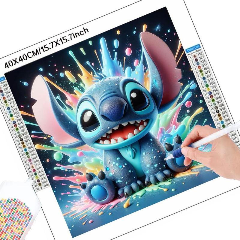 Cartoon Stitch Pattern DIY Diamond Arts Colorful Painting Kit without Frame, DIY 5D Diamond Arts Colorful Painting Kit, Wall Art Decor for Home