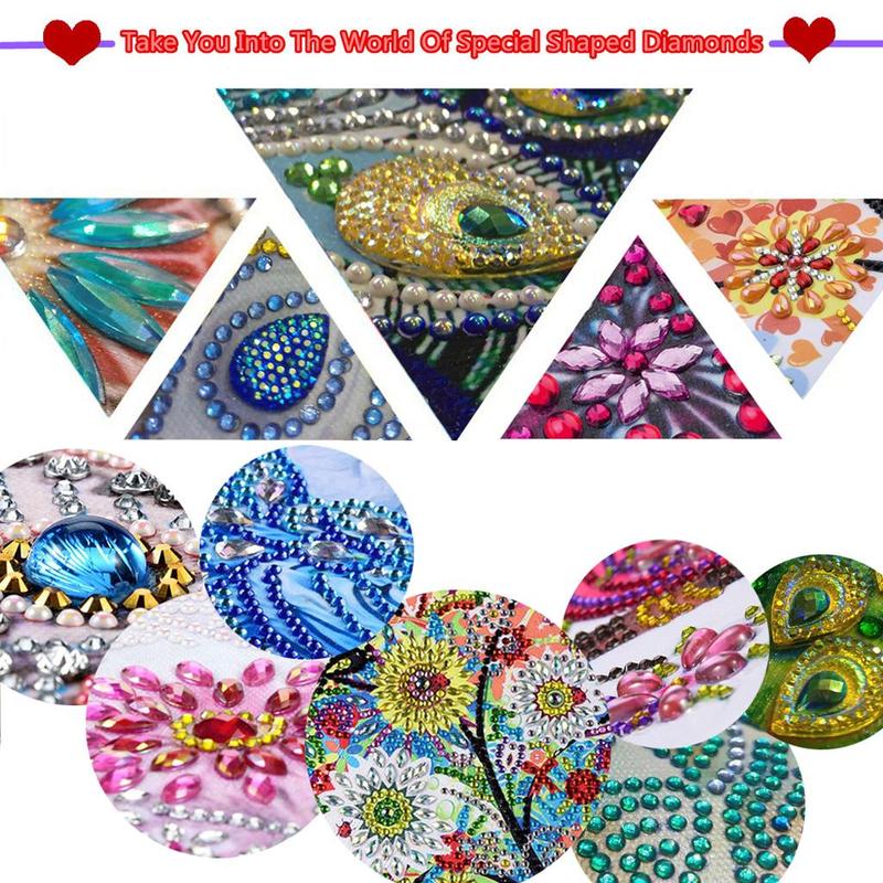 Angel Design 5D Diamond Arts Colorful Painting Table Ornament, 1 Count DIY Diamond Arts Colorful Painting By Digital Kit, DIY Decorative Art Craft for Home Decor