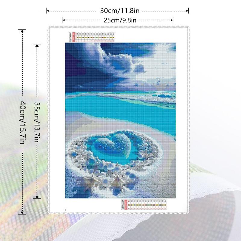 Seaside Sky Pattern DIY Diamond Arts Painting Kit without Frame, 5D Diamond Decorative Art Painting Kit, DIY Wall Art Decorative for Home Room