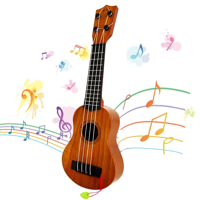 Kids Toy Ukulele Guitar,Classical 17inch 4 String Mini Children Guitar with Pick,Educational Musical Instrument Toy for Toddlers and Preschoolers