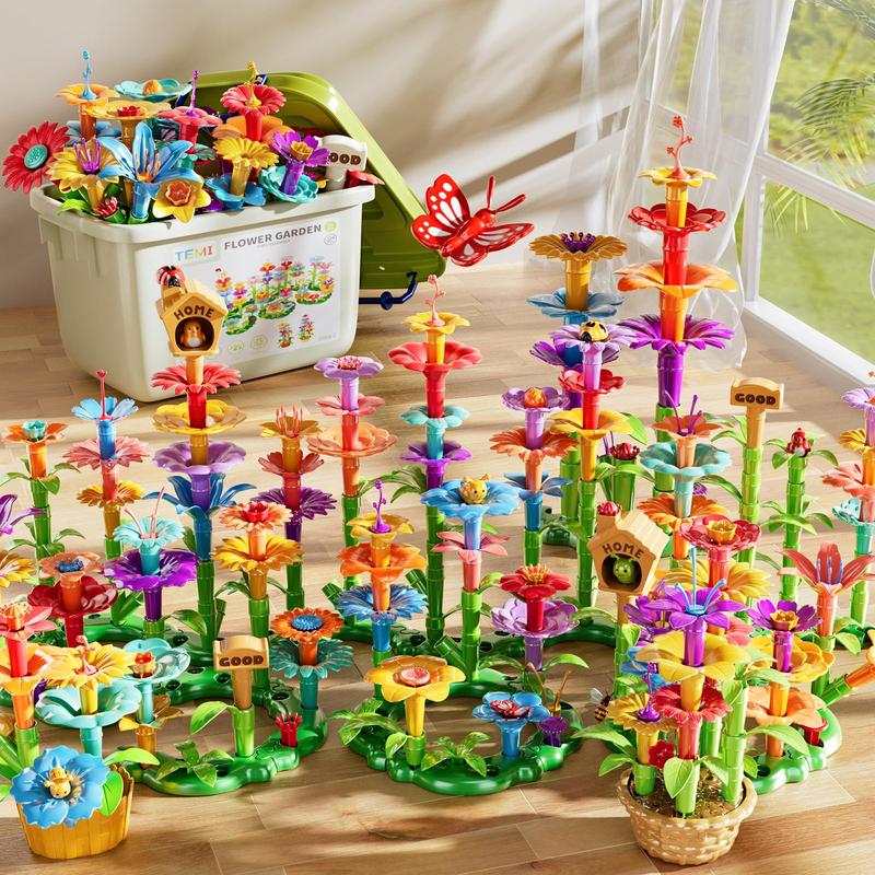 Birthday Gifts s & s, 224 PCS Flower Garden Building Toy STEM Educational Activity Preschool Toys s