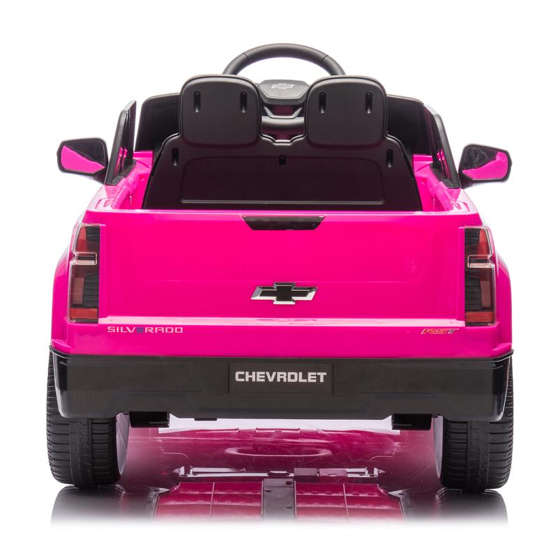 Pink Blue Black Red 24V Kids Ride on Car W Parents Control,Licensed Silverado,Four-wheel suspension,LED Lights,Bluetooth,music,USB,MP3,Power display,speeds 2.49-3.73MPH For kids aged 2-5,Christmas Gift