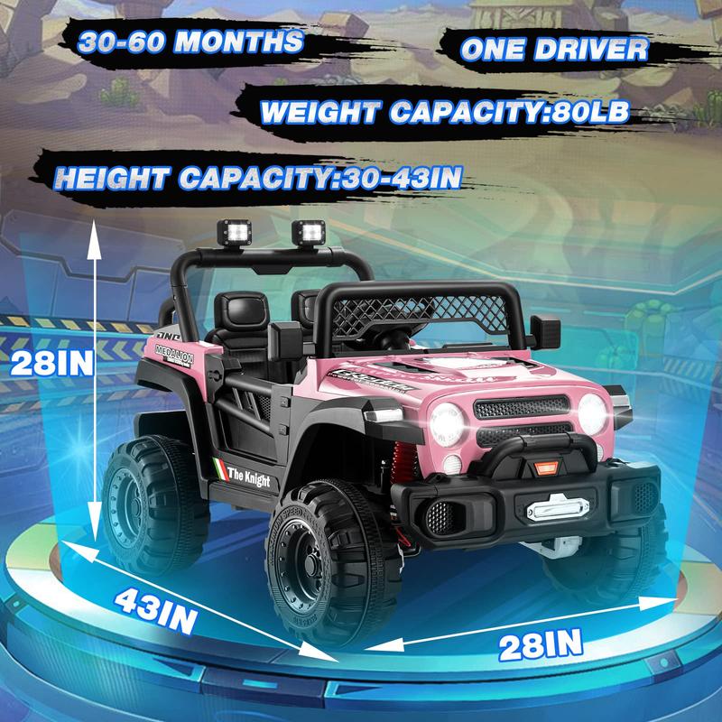 FanttikRide 12V 4WD Ride on Truck Car, Ride on Toys