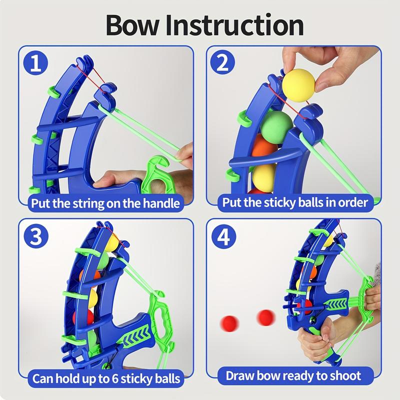 12-Piece Bow And Arrow Interactive Shooting Game Toy Set, Educational Soft Bullet Target Game, Suitable for Family Entertainment, Parent-Child Interaction