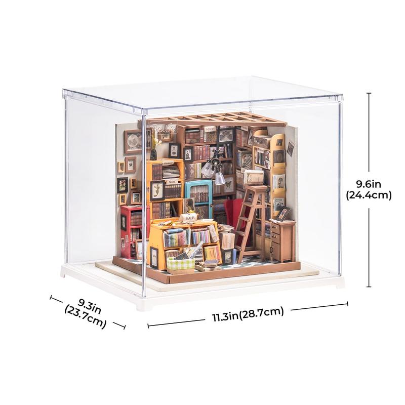 Rolife DIY Miniature House Kit Sam's Study, Tiny House Kit for Adults to Build, Mini House Making Kit with Furnitures, Gifts for Family and Friends (Sam's Bookstore)