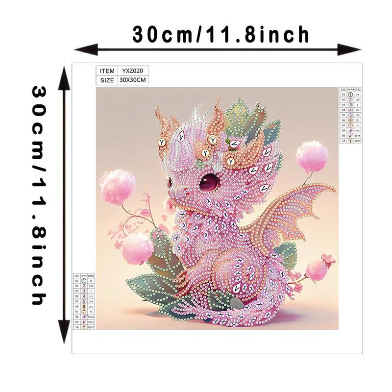 Cute Cartoon Dragon Design Painting Kit in Diamond, DIY Painting Kit for Beginners, Home Wall Art Decoration