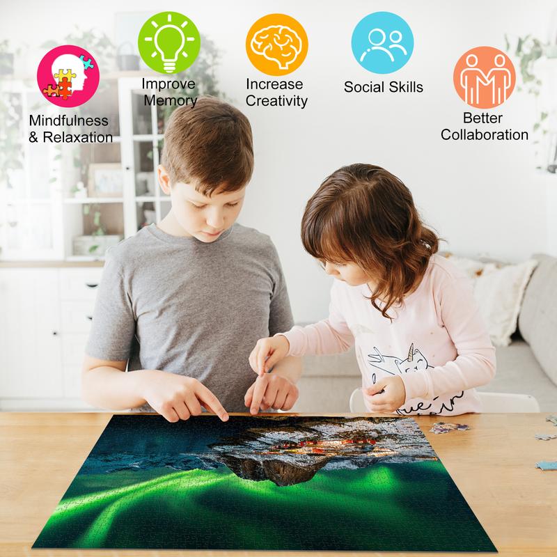 Huadada jigsaw Puzzles for Adults, 1000 pieces of home décor creative gifts, adults and children, family interactive games, parents, grandparents brainstorming Buy 2 get 1 free