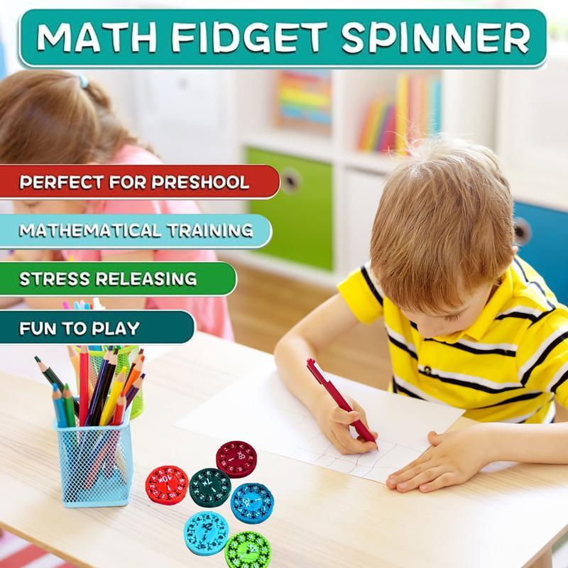 Math Facts Fidget Spinners for STEAM and STEM Education - Finger Toys