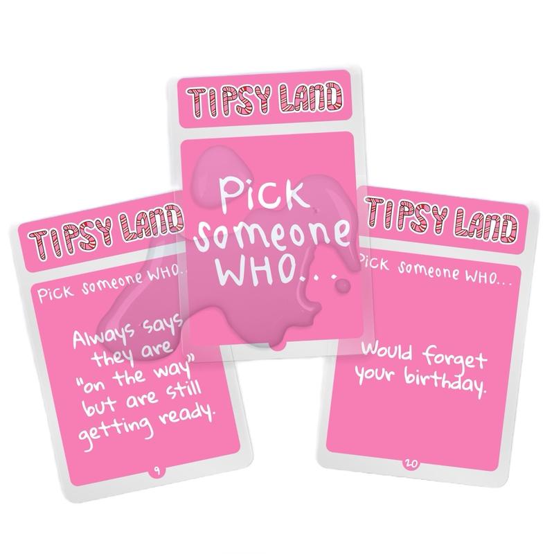 Tipsy Land Party Board Game - Fun Adult Drinking Game – Perfect for Girl's Night, Bachelorette Party - Created by Two Women from Texas