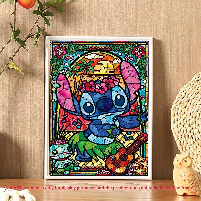 Cartoon Stitch Pattern DIY Diamond Arts Colorful Painting Kit without Frame, DIY 5D Diamond Arts Colorful Painting for Bedroom Home Wall Decor