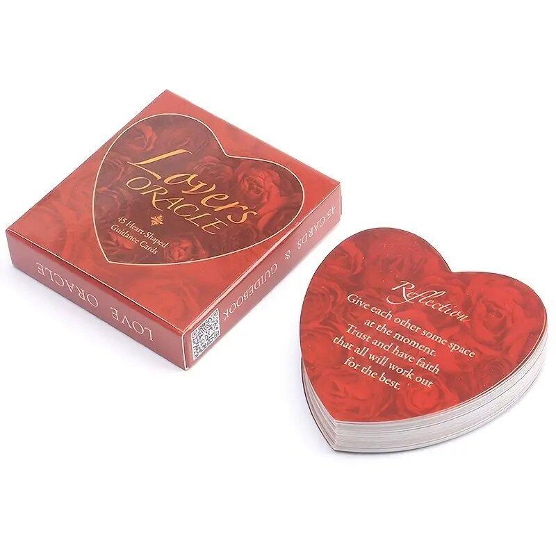 Creative Lovers Oracle Card, Heart Shaped Love & Romance Theme Card Game, Romantic Novelty Interesting Card Game for Couples & Friends, Indoor Leisure Supplies