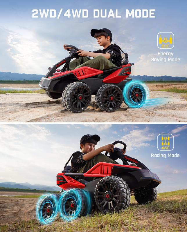 FanttikRide X7 Pro 6x6 Electric UTV Kids Ride On Toys Car for Big Kids Ages 3-10