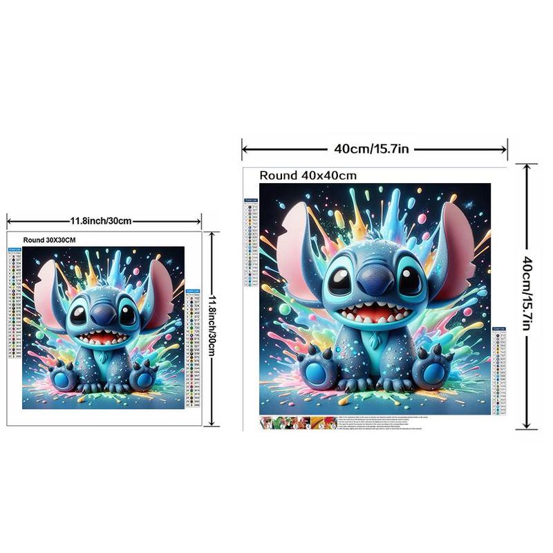 Cartoon Stitch Pattern DIY Diamond Arts Colorful Painting Kit without Frame, DIY 5D Diamond Arts Colorful Painting Kit, Wall Art Decor for Home