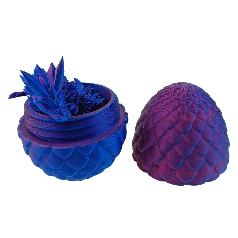 3D Printed Dragon Egg Toy, Surprise Dragon Eggs with Dragon Inside, Executive Dragon Fidget Desk Toys Easter Eggs,3D Printed Dragon Egg Fillers,Mystery Articulated Crystal Dragon Eggs with Dragon Inside,for Gifts, Home, Office Decor