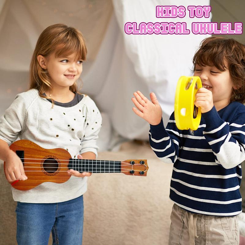 Kids Toy Ukulele Guitar,Classical 17inch 4 String Mini Children Guitar with Pick,Educational Musical Instrument Toy for Toddlers and Preschoolers