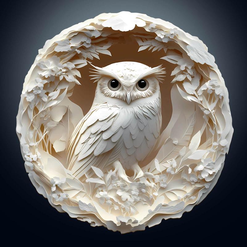 3D Paper Carved Owl Wooden Jigsaw Puzzle 3d  wooden