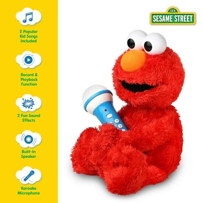 Sesame Street Karaoke Plush - Portable Karaoke Machine Backpack for Kids