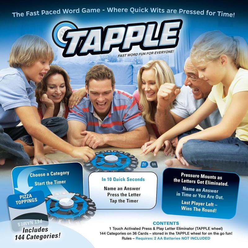 TAPPLE Word Game- Fast Paced Family Game | Fun Board Game for Quick Thinking and Vocabulary Skills | Perfect for All Ages & Game Nights