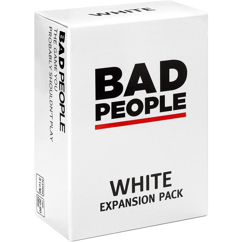 BAD PEOPLE Party Game - White Expansion - 100 New Question Cards for The Hilarious Adult Card Game for Fun Parties & Board Games Night with Your Group - Find Out What Your Friends Really Think of You