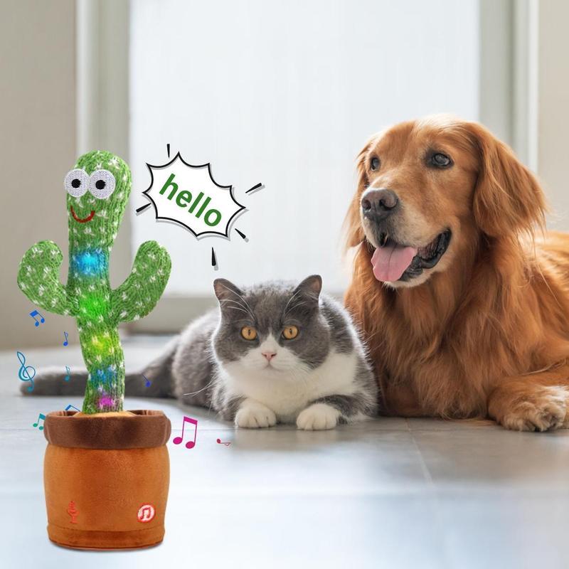 MIAODAM NFL 2024 Talking Cactus Toy for Dog and Cat, Dancing Singing Toy, Repeats & Recording, Birthday Day Gift, Prank Toy, Tricky Toy A4