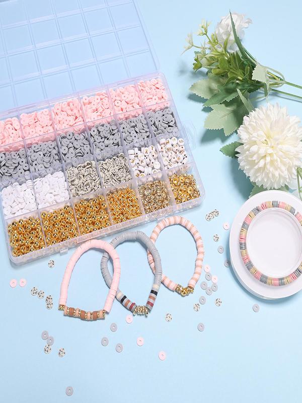 Random Color Clay Letter Bead (1 Box), Boho Style Letter Bead for Women & Girls, Simple Style Diy Jewelry Making Supplies for Bracelet Necklace Making