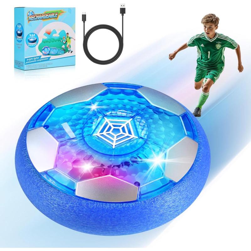 BaLaM Hover Soccer Ball Toys for 3-12 Year Old Boys, Indoor Rechargable Light-up Toys Games Christmas Birthday Gifts for Kids Toddler Girls Age 4 5 6 7 8 9 10 11, Blue