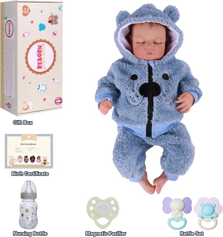 BABESIDE Reborn Realistic Baby Doll Boy - 20-Inch Soft Body Lifelike Newborn Baby Dolls with Cute Blue Clothes for Kids Age 3+ & Collection