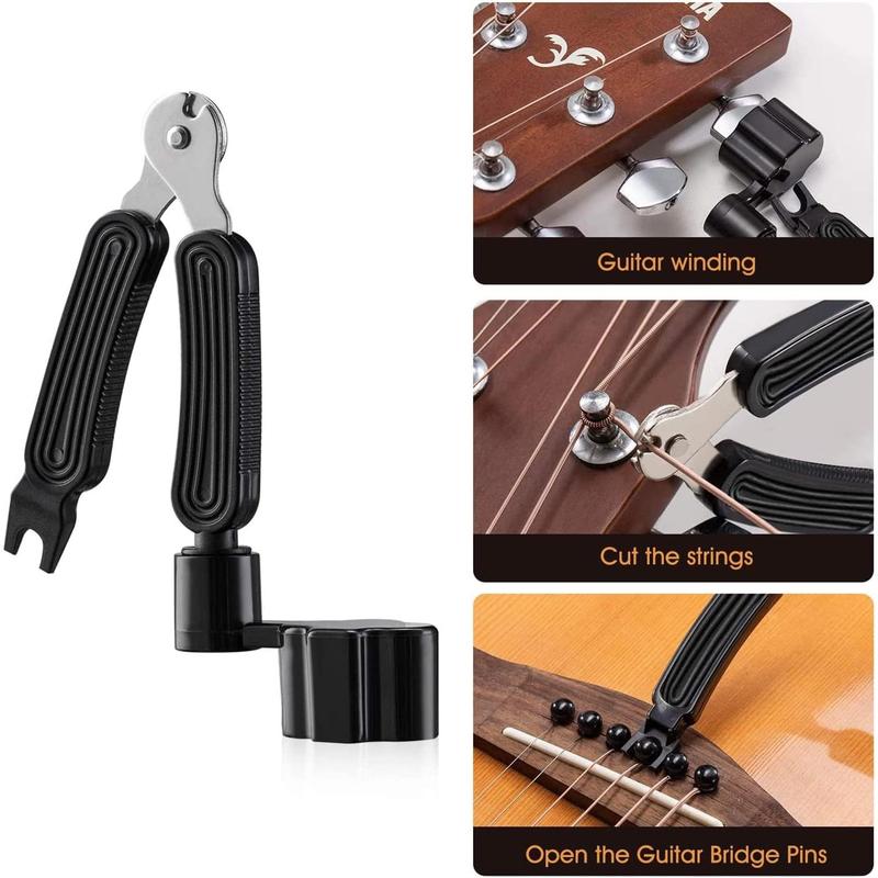 Guitar Accessories Set 9 count Guitar Tool Kit Including Guitar Capo, Tuner, String Winder, Guitar Picks, Guitar  Pick Holder for acoustic electric guitar player