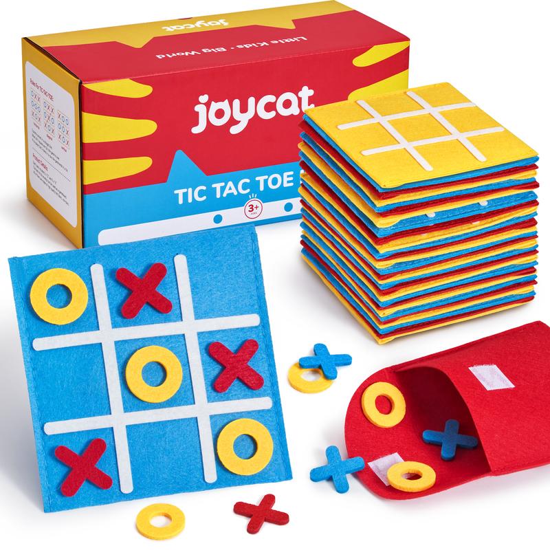 JoyCat Tic Tac Toe Strategic Board Game, Mini Board Game Toy, Birthday Party Favors, Goody Bag, Fun Indoor Game Night Activity, Easy to Store