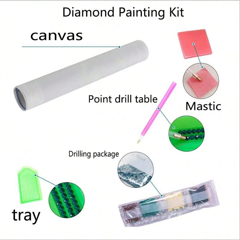 Apple Shaped DIY Diamond Arts Colorful Painting Kit without Frame, 5D Diamond Arts Colorful Painting Kit, Wall Art Decor for Home Living Room Bedroom, Christmas Gift