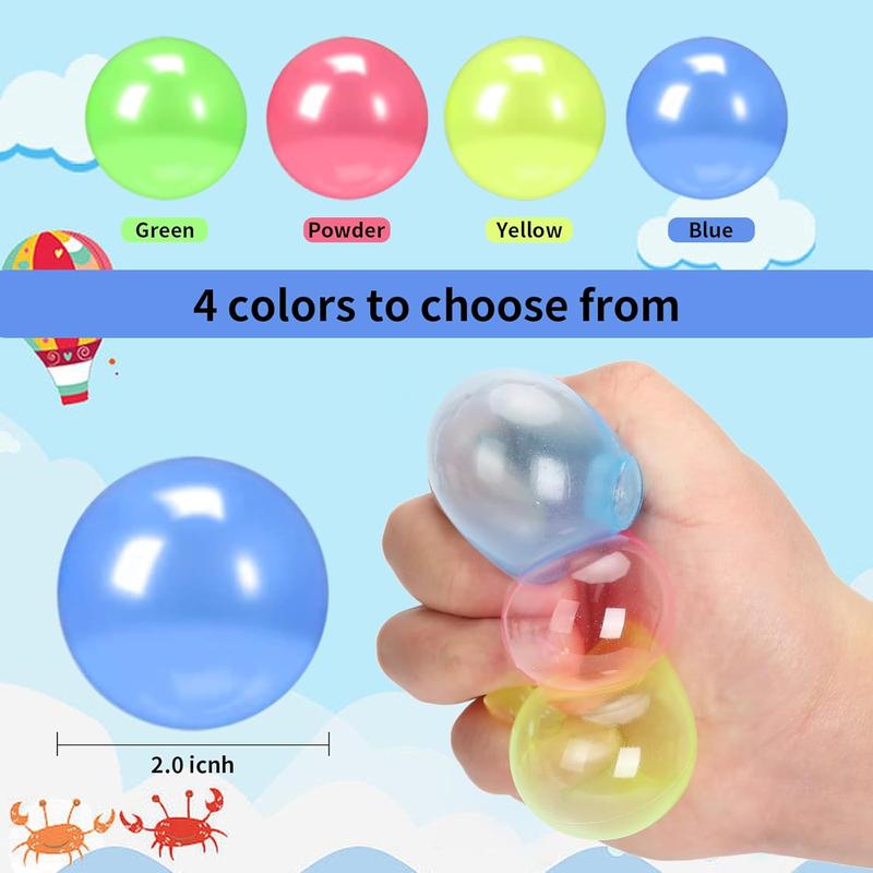 [XMAS SPECIAL] 24 Pack Glow in The Dark Sticky Balls, Party Favors Fidget Toys Stress Balls for Kids and Adults, Lumi Balls Toys,Ceiling Balls,Sensory Balls,Dream Balls