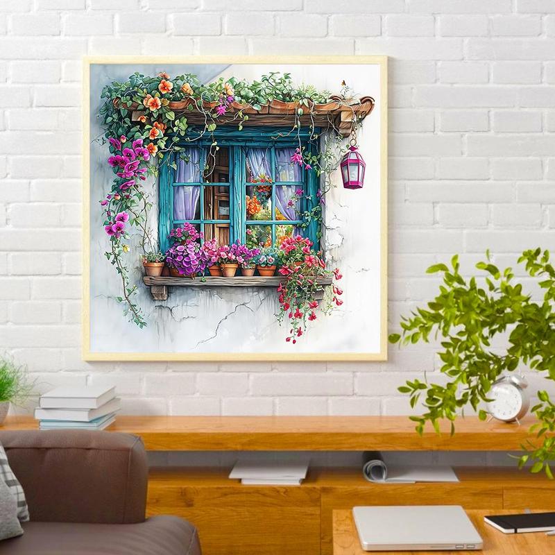 5D Flower Pattern DIY Diamond Arts Painting Without Frame, 1 Set DIY Decorative Arts Picture For Beginner, DIY Home Decor