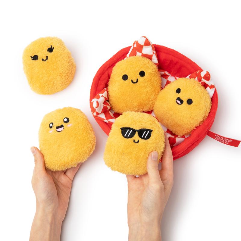 Relatable Emotional Support Nuggets - Cuddly Plush Comfort Food