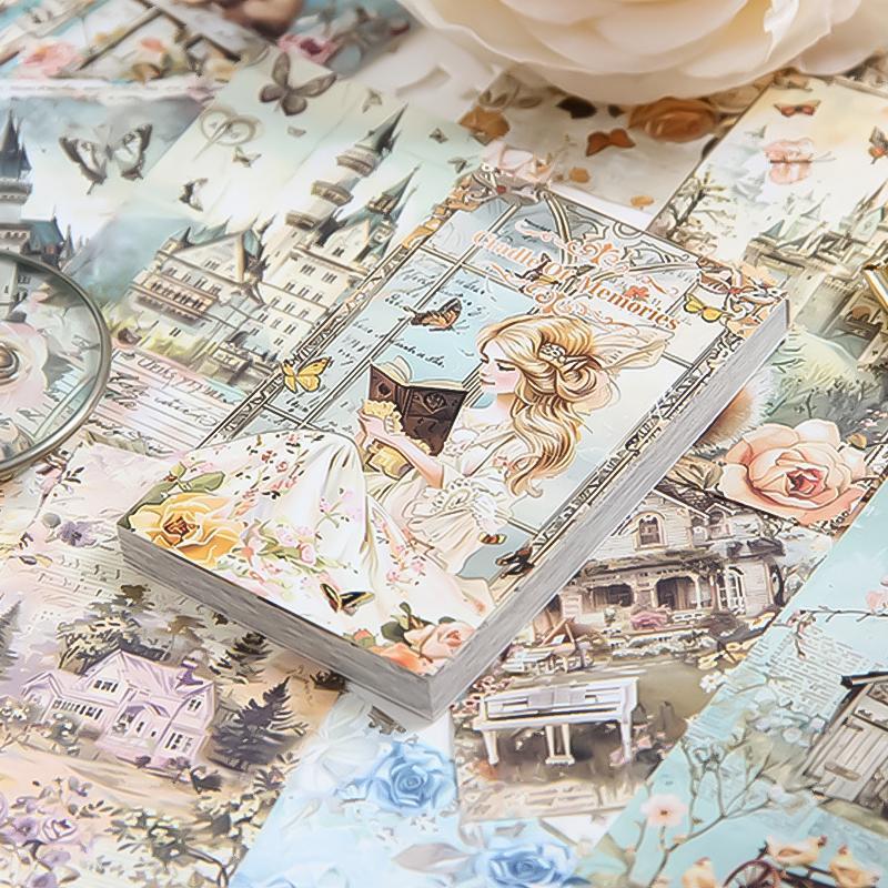 Vintage Dance Theme Material Paper (50pcs bag), Scrapbooking Paper, DIY Decorative Paper for Scrapbooking & Journal Making