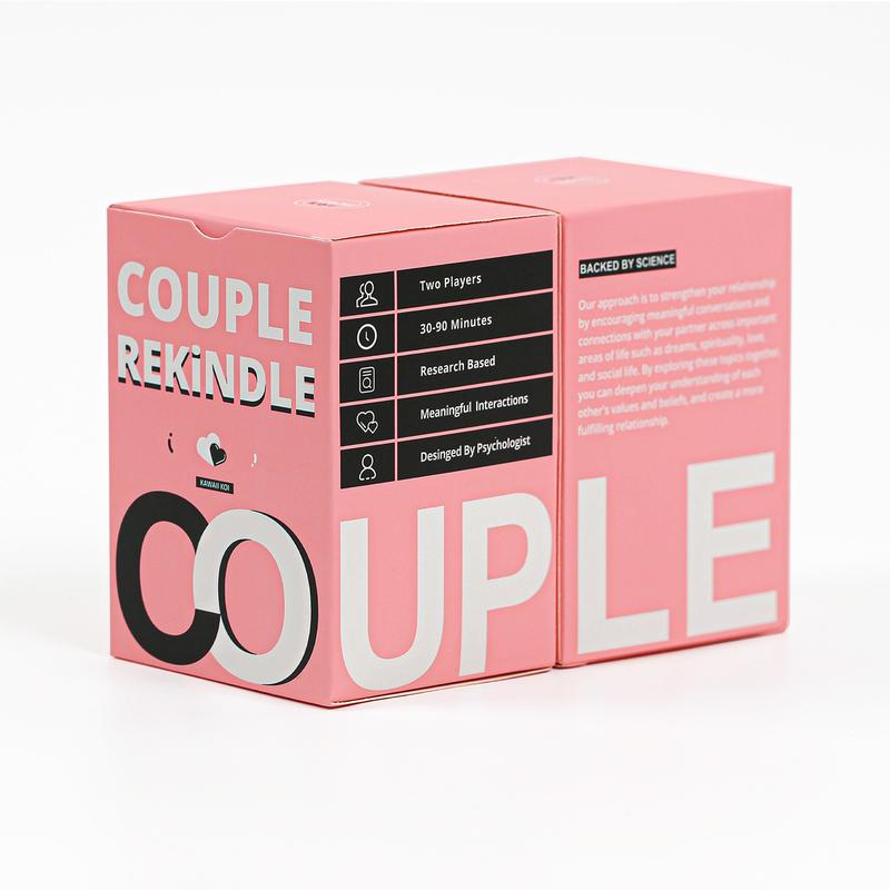 COUPLE REKINDLE Couples Game For Date Night Reconnect, 165 Couple Conversation Starter Cards, Rekindle and Strengthen Bond with Your Partner