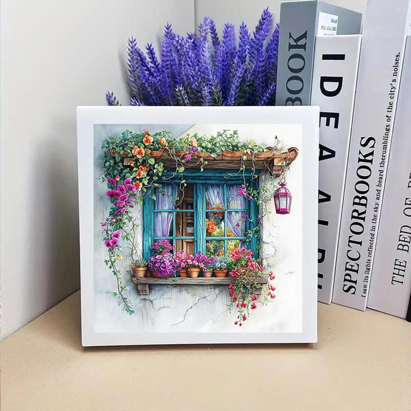 5D Flower Pattern DIY Diamond Arts Painting Without Frame, 1 Set DIY Decorative Arts Picture For Beginner, DIY Home Decor