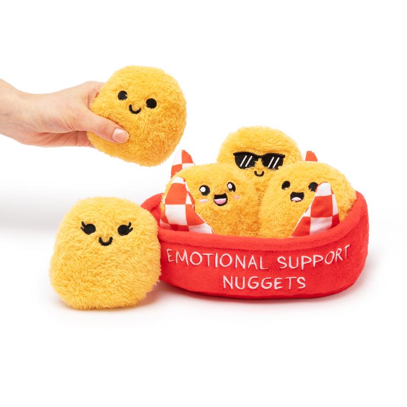 Relatable Emotional Support Nuggets - Cuddly Plush Comfort Food