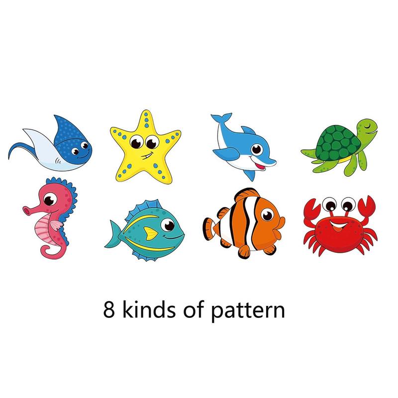 500pcs roll Cartoon Marine Life Pattern Sticker, Creative Multi-purpose Sticker For DIY Craft, Self-adhesive Gift Tag Sticker