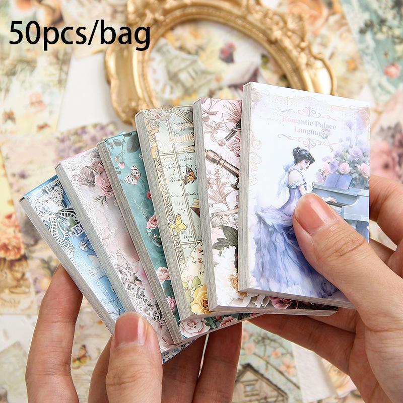 Vintage Dance Theme Material Paper (50pcs bag), Scrapbooking Paper, DIY Decorative Paper for Scrapbooking & Journal Making