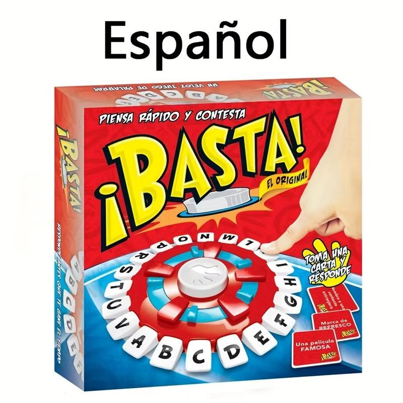 Basta Strategy Board Game, 1 Count Spanish Edition Word Thinking & Quick Letter Challenge, Educational Family Game for Ages 14+ Teenager, Friends, Party