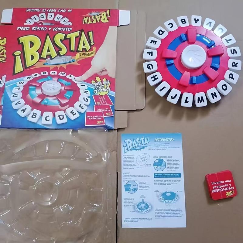 Basta Strategy Board Game, 1 Count Spanish Edition Word Thinking & Quick Letter Challenge, Educational Family Game for Ages 14+ Teenager, Friends, Party