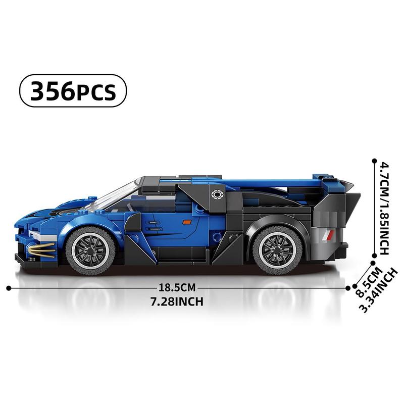 Creative Blocks Building Toy, 356pcs box Racing Car Model Building Blocks, Creative Desktop Ornament, Birthday Gift for Teenager