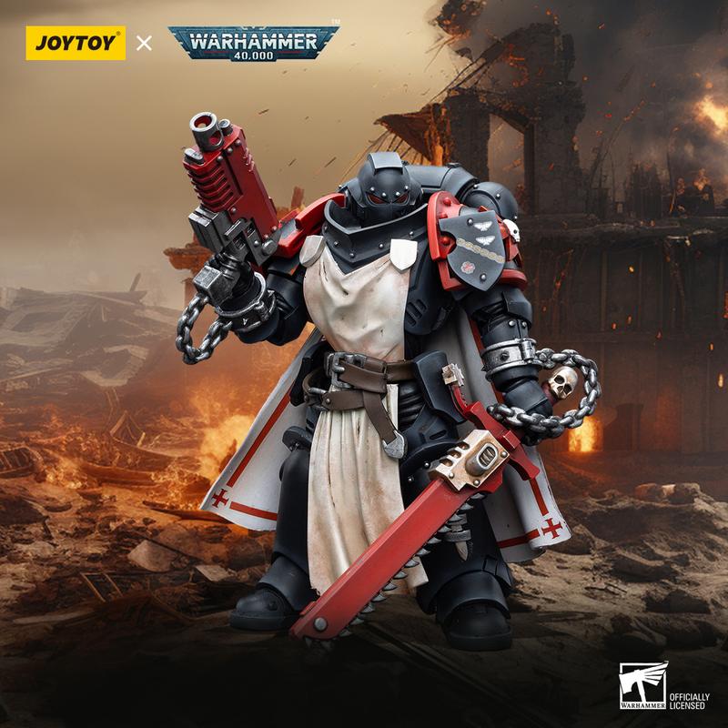 JOYTOY  Warhammer  40000  1 18  Action Figure Black Templars Primaris Sword Brethren Harmund  JT3846