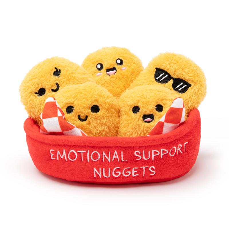 Relatable Emotional Support Nuggets - Cuddly Plush Comfort Food