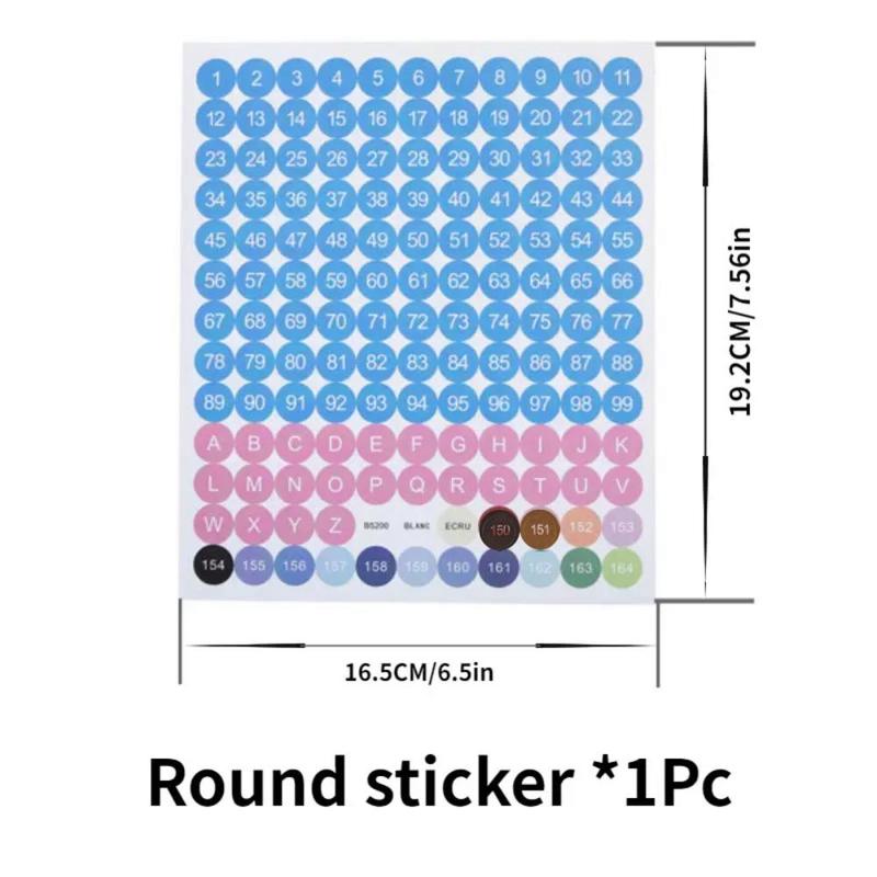 Diamond Arts Colorful Painting Number Sticker, Round & Heart Shaped Mark Sticker, DIY Diamond Arts Colorful Painting Supplies