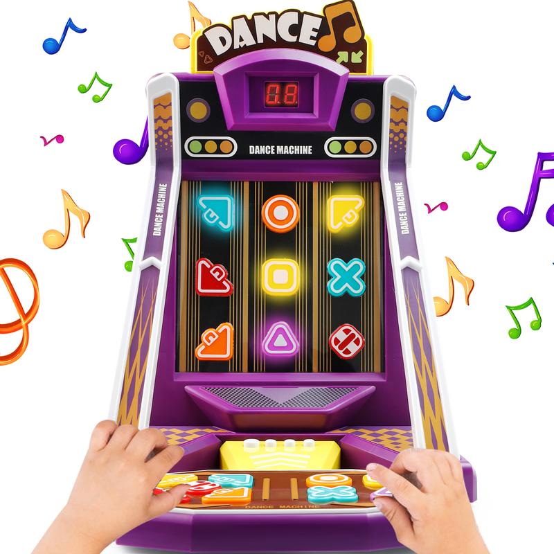 Finger Dance Stress Relief Toys, Mini Arcade Button Game with 2 Modes,Challenge Level Quick Push Game, Color and Shape Recognition Memory Challenge