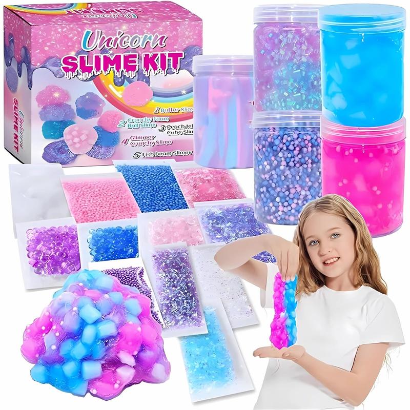 NEW Halloween Christmas Unicorn Slime Kit for Girls 4-12,Supplies Makes Butter Slime