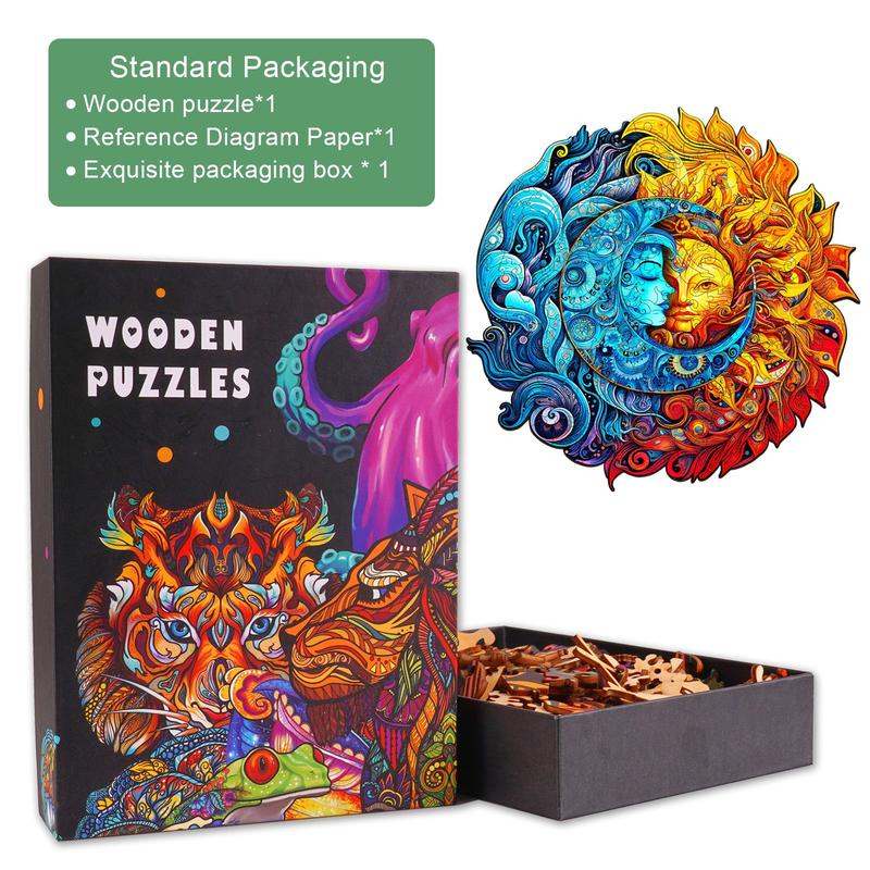 Sun And Moon Wooden Jigsaw Puzzle - Classic & Novelty Toy