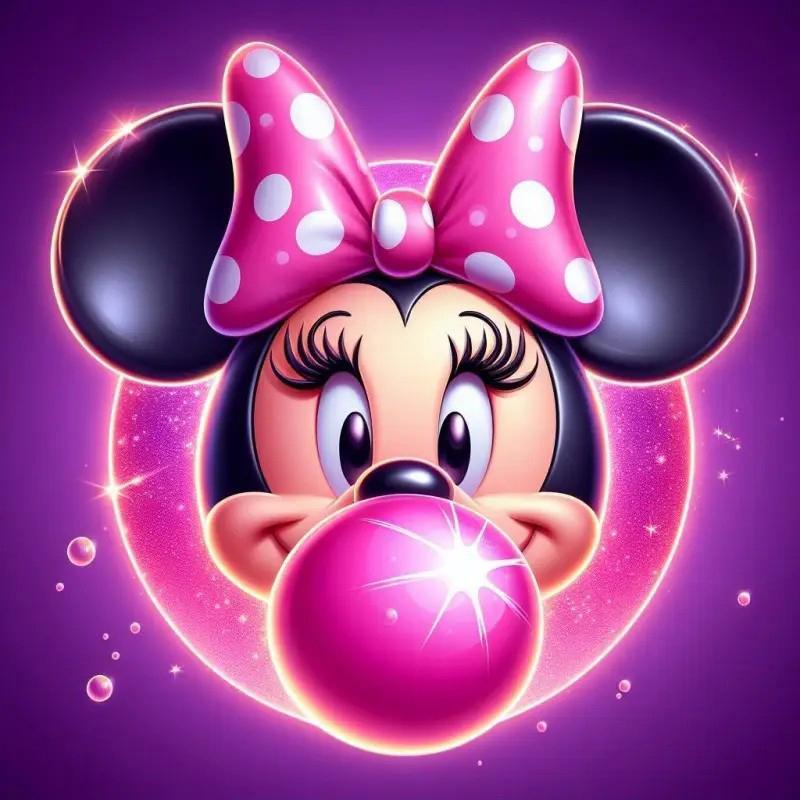 Minie Mouse Pattern DIY Diamond Arts Colorful Painting Kit without Frame, DIY 5D Diamond Arts Colorful Painting Kit, Wall Art Decor for Home