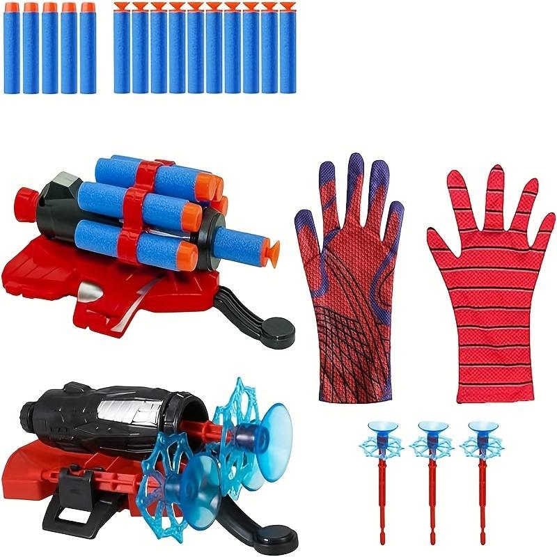 2 Pcs Web Shooter Gloves Spider Web Costume Toy for Kids with Wrist Toys, Launchers, and Birthday Party Decorations for Halloween and Christmas